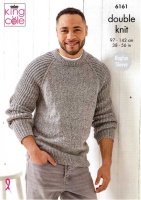 Knitting Pattern - King Cole 6161 - Simply Denim DK - Gent's Sweater & Slipover